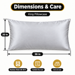 100% Viscose from Bamboo Pillowcases with Zipper, Set of 2 - 2