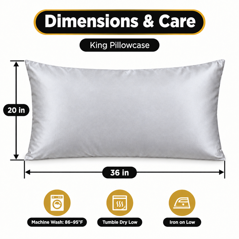 100% Viscose from Bamboo Pillowcases with Zipper, Set of 2 - 2