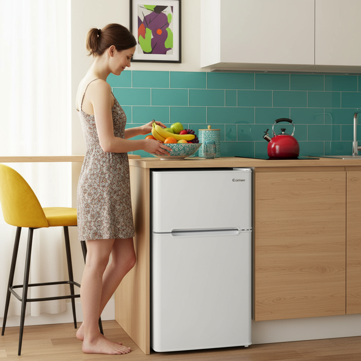 3.2 cu ft. Compact Stainless Steel Refrigerator