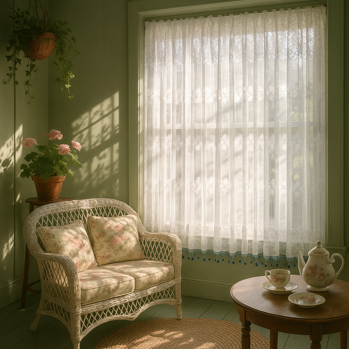 Short Kitchen Semi-Sheer Cafe Tier Curtain - 59x35 Inch Pendant Doorway & Hallway Window Treatment for Modern Home Styling
