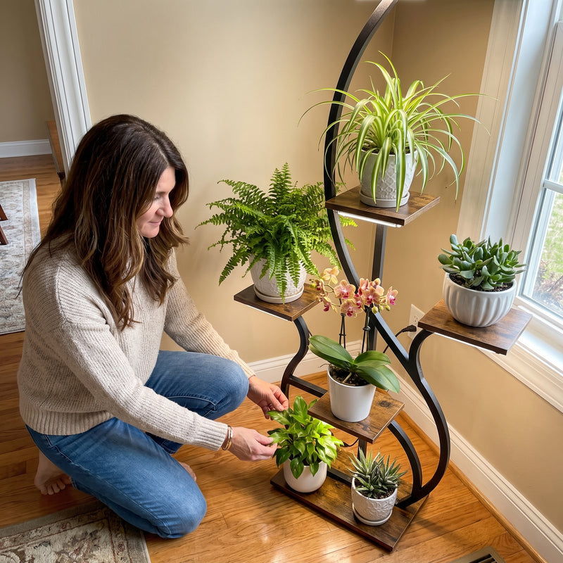 PLANT STAND WITH GROW LIGHTS – MULTI-TIER INDOOR SHELF - 2