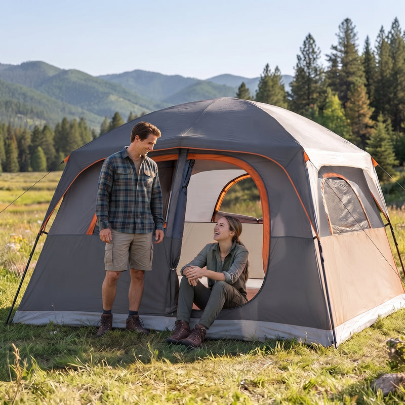 4-6 PERSON INSTANT CABIN CAMPING TENT – WATERPROOF FAMILY TENT WITH RAINFLY & CARRY BAG - 2