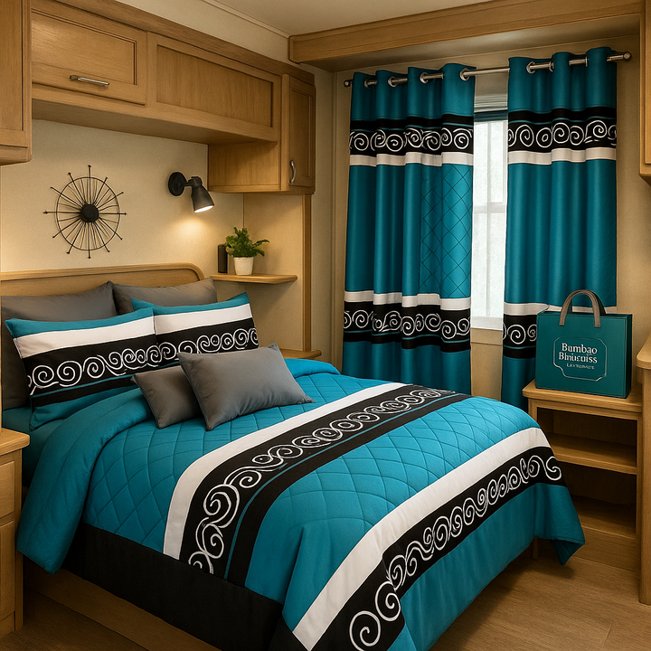 BambooDream 9-Piece Bamboo Microfiber Bedding & Curtain Gift Set