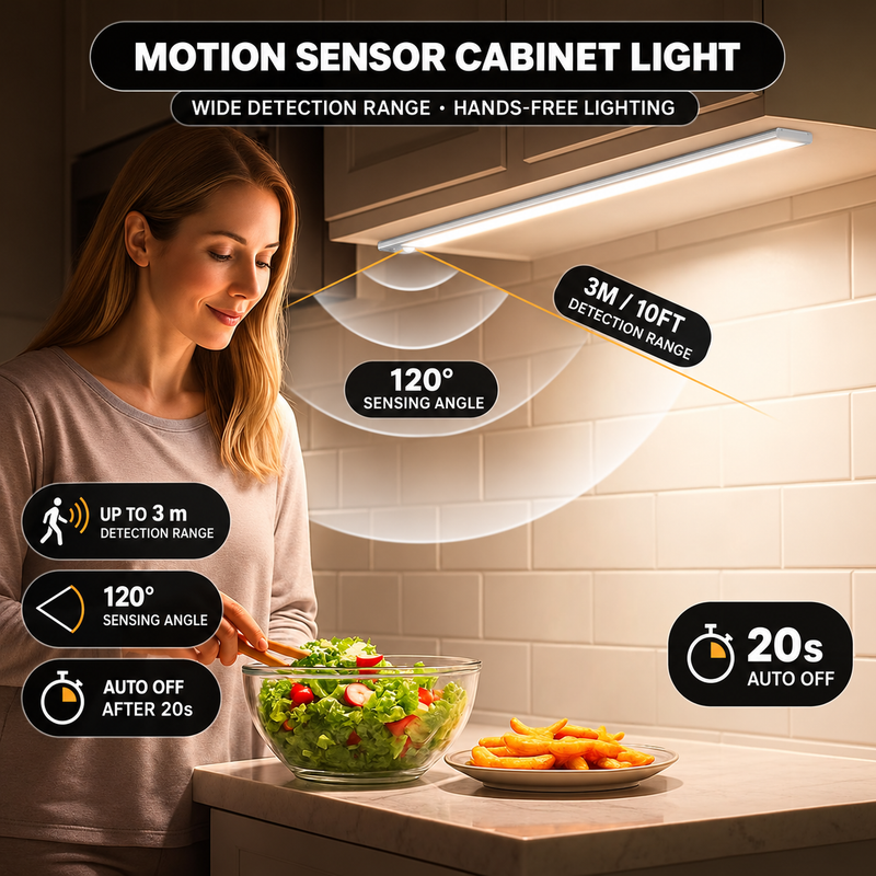 Rechargeable Under Cabinet Lights with Motion Sensor, 2-Pack - 2
