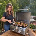 PORTABLE STAINLESS STEEL TABLETOP PROPANE GRILL – 2 & 3 BURNER OUTDOOR BBQ OPTIONS - 2