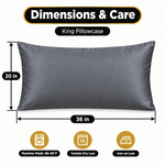 100% Viscose from Bamboo Pillowcases with Zipper, Set of 2 - 2