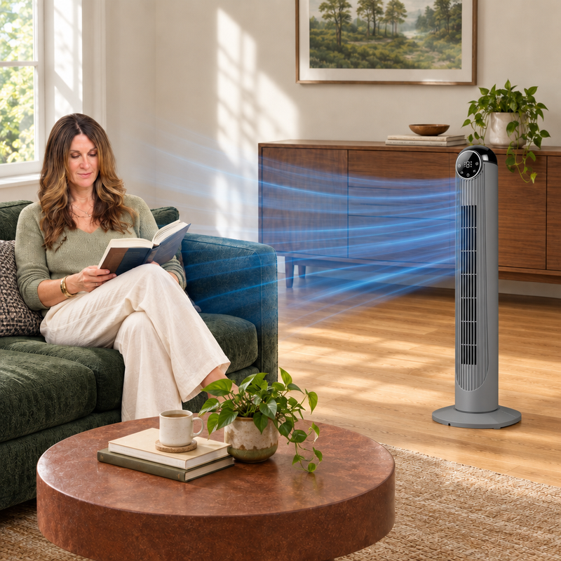Tower Fan With Remote – 90° Oscillation, 36″ & 42″ - 2