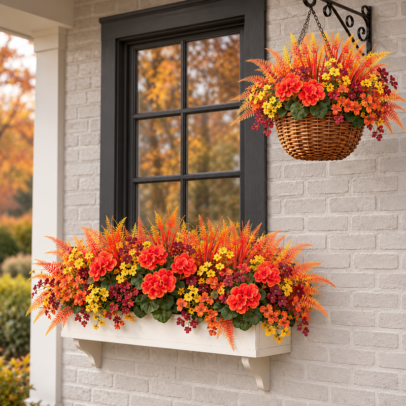 ARTIFICIAL FLOWERS FOR OUTDOORS – UV-RESISTANT FALL MIX - 2