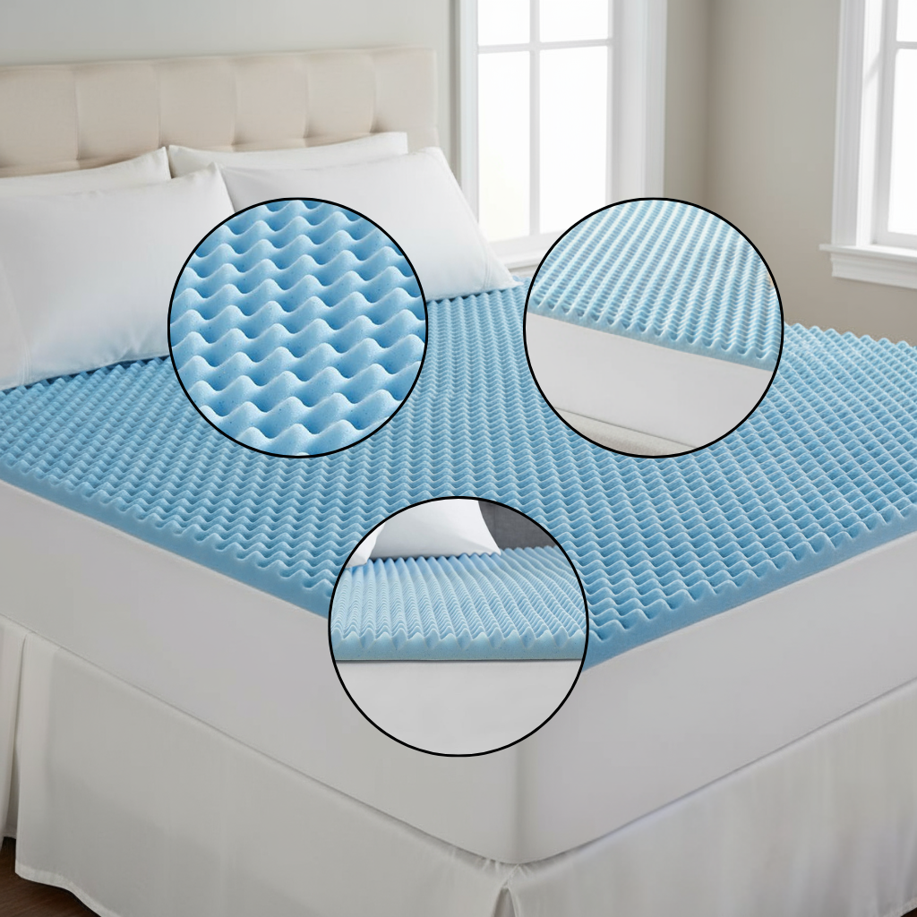 All Season Reversible Hypoallergenic 80" X 78" X 1.50" inch Cooling Mattress Topper, King Size, 1.5 inch Foam