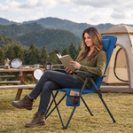 Reclining Camping Chair – 3-Position High-Back Folding Chair with Lumbar Support - 2