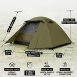 2-4 PERSON LIGHTWEIGHT BACKPACKING DOME CAMPING TENTS - 2