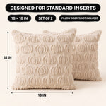 DECORATIVE PILLOW COVERS – 3D PUMPKIN SET OF 2 - 2 (1)