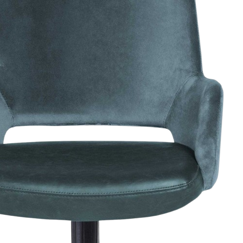 Blue and Black Adjustable Swivel Fabric Rolling Office Chair