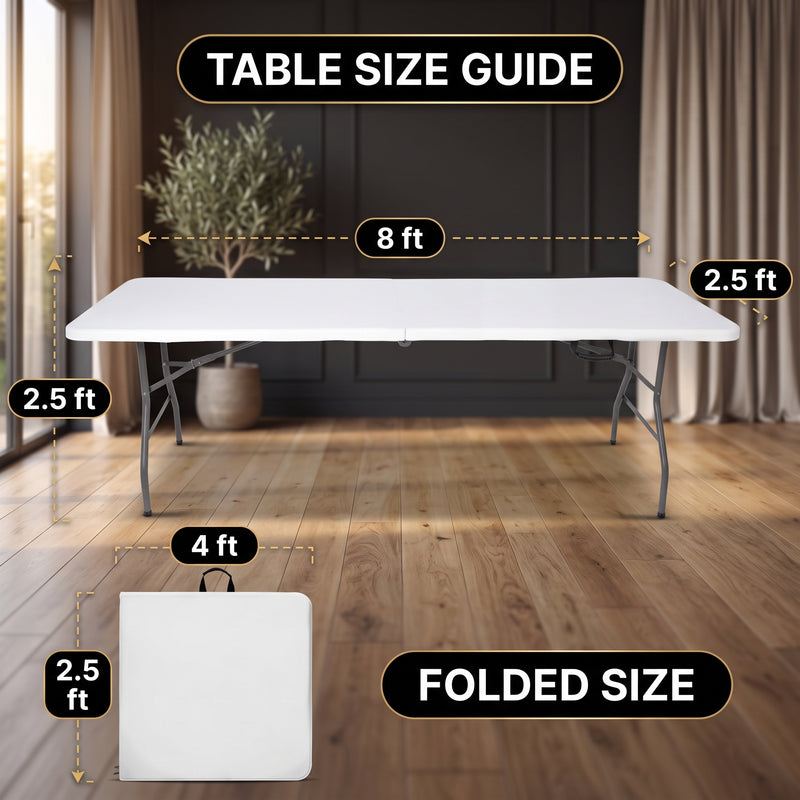 8 ft Heavy Duty Folding Table - 2