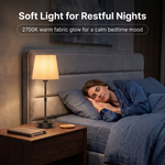 Cordless Rechargeable Table Lamp with Fabric Shade – Dimmable LED Desk Lamp - 2