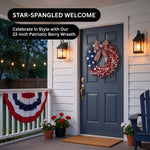 4TH OF JULY WREATH FOR FRONT DOOR – RED, WHITE & BLUE PATRIOTIC DÉCOR - 2