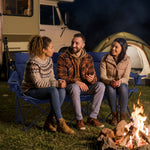 Oversized Padded 3-Person Folding Camping Loveseat Chair – Heavy Duty Outdoor Seating - 2