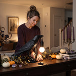 Gothic Raven Lamp – Dark Academia Table Light - 2