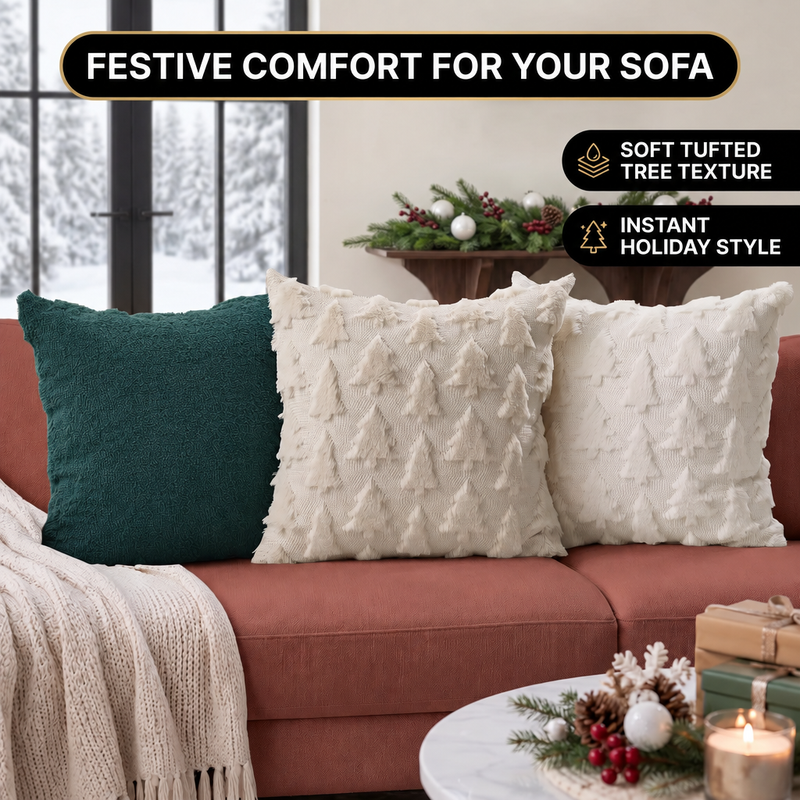 Christmas Pillow Covers 18x18 – Decorative Set of 2 - 2