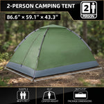 2-4 PERSON LIGHTWEIGHT BACKPACKING DOME CAMPING TENTS - 2