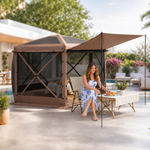 10x10 Pop-Up Screen Tent Gazebo – 4 & 6-Sided Mesh Shelter with Carry Bag - 2