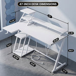 L-SHAPED GAMING DESK – LED LIGHTS & POWER OUTLETS - 2