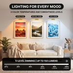 Picture Lights for Wall, Rechargeable Battery Operated LED Gallery Light Bar with Remote & Timer, Dimmable Wireless Wall Sconce for Paintings & Frames - 2