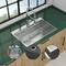 33-inch Topmount Drop-in Single Bowl Stainless Steel Workstation Kitchen Sink Built-in Z-shape Ledge