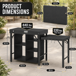 Camping Portable Cook Station/Kitchen Table, Folding Outdoor Cooking Table with Storage - 2