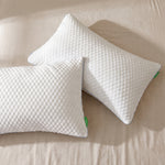 Gel Memory Foam Pillows, Set of 2 – Firm Quilted & Dual-Sided Cooling - 2