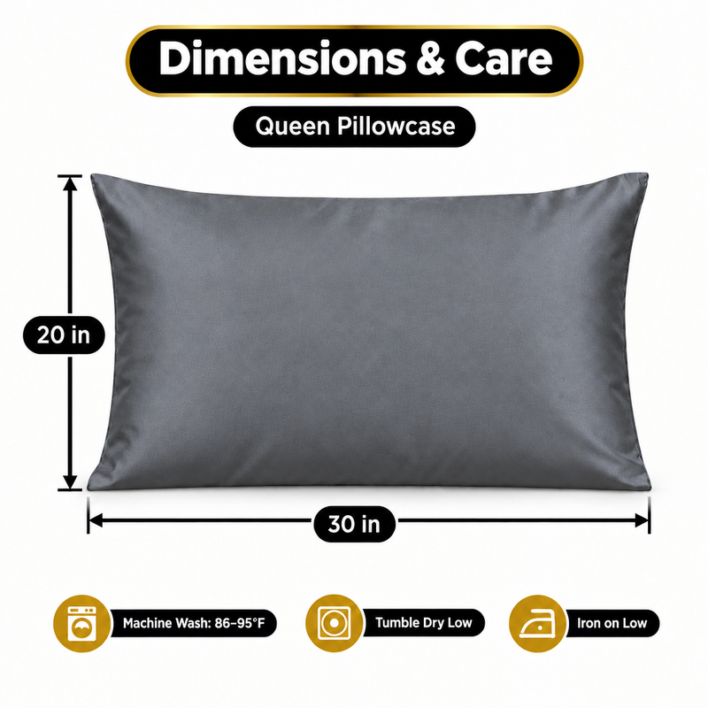 100% Viscose from Bamboo Pillowcases with Zipper, Set of 2 - 2