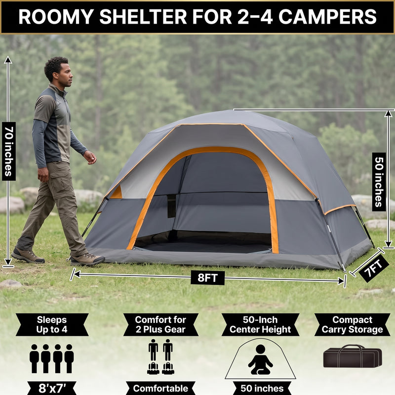 2-4 Person Dome And Cabin Camping Tents - 2
