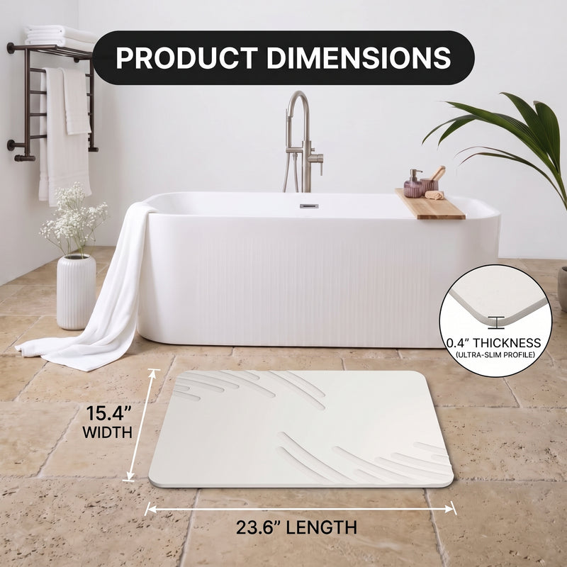 STONE BATH MAT – QUICK-DRY DIATOMACEOUS EARTH SHOWER MAT - 2