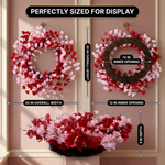 VALENTINE WREATHS FOR FRONT DOOR – HEART & BERRY FLORAL WREATH FOR VALENTINE’S DAY DÉCOR - 2