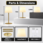 CORDLESS TABLE LAMP – RECHARGEABLE & WATERPROOF FOR SHOWER, BATHROOM AND OUTDOOR USE - 2
