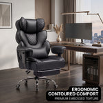 Big & Tall Office Chair with Footrest – Reclining Ergonomic Executive Chair, Wide Memory-Foam Seat, Adjustable Height - 2