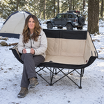 Heated Camping Chair for Adult Outdoor Activities - Portable Folding Heated Chair with 3 Adjustable Heat Levels, Heating Backrest Cushion Support 264LBS for Patio Camping (Battery Not Included) - 2