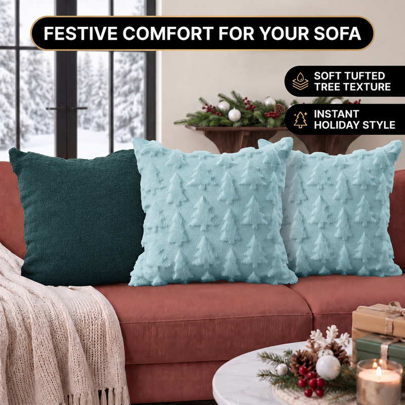 Christmas Pillow Covers 18x18 – Decorative Set of 2 - 2
