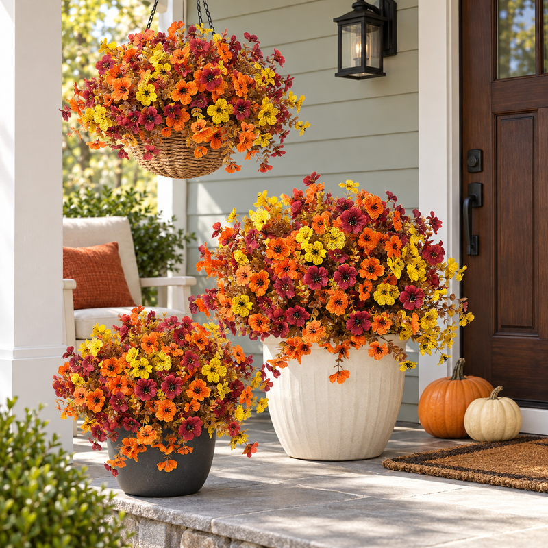 ARTIFICIAL FLOWERS FOR OUTDOORS – UV-RESISTANT FALL MIX - 2