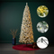 9ft Pre-Lit Snow-Flocked Slim Douglas Fir Artificial Christmas Tree with Realistic Branches, 550 LED Lights and 988 Tips