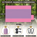 Portable Camping Hammock with Tree Straps – Lightweight Nylon Travel Hammock - 2