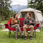 Heated Camping Chair for Adult Outdoor Activities - Portable Folding Heated Chair with 3 Adjustable Heat Levels, Heating Backrest Cushion Support 264LBS for Patio Camping (Battery Not Included) - 2