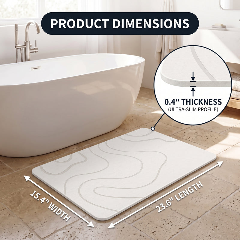 STONE BATH MAT – QUICK-DRY DIATOMACEOUS EARTH SHOWER MAT - 2