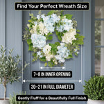 HYDRANGEA WREATH FOR FRONT DOOR – ARTIFICIAL FLORAL PORCH DÉCOR - 2