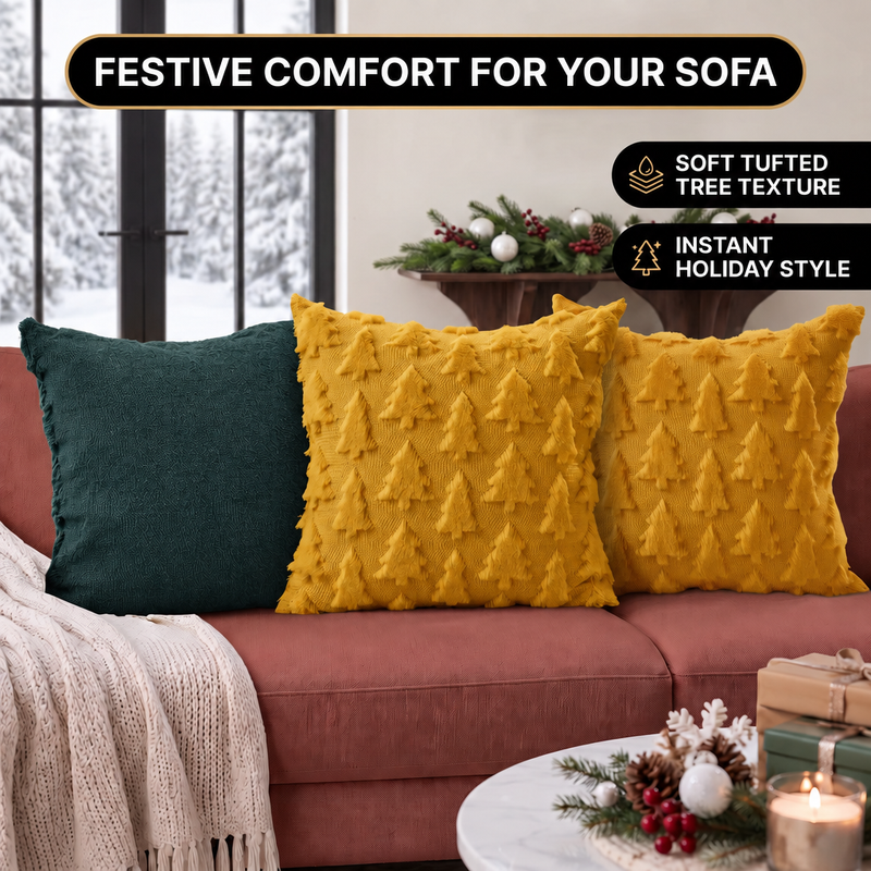 Christmas Pillow Covers 18x18 – Decorative Set of 2 - 2