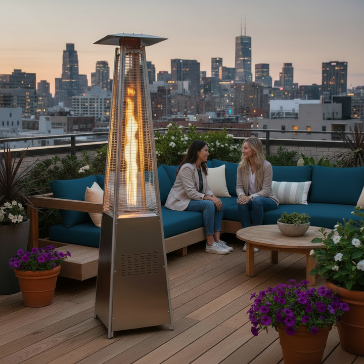 42000 BTU Pyramid Patio Heater with Wheels