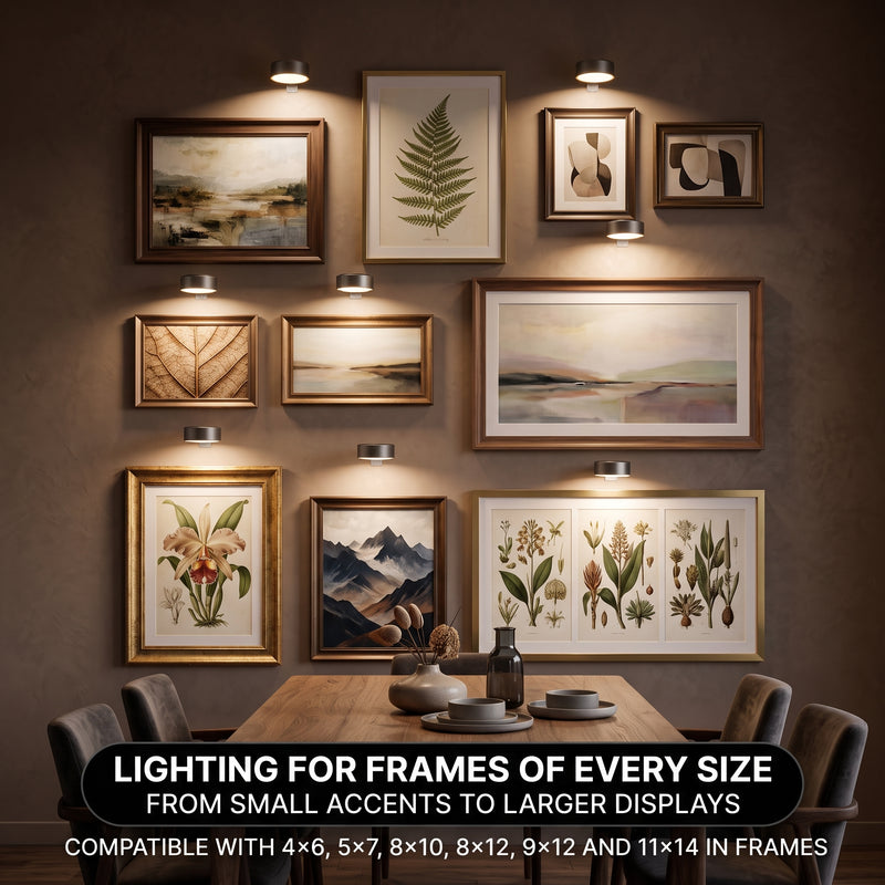 Picture Lights for Wall, Rechargeable Battery Operated LED Gallery Light Bar with Remote & Timer, Dimmable Wireless Wall Sconce for Paintings & Frames - 2