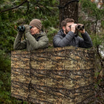 Hunting Tree Stand Blinds Cover 142" x 35" Extra Large Camouflage Universal Tree Stand Blinds Realistic Forest Camo Treestand Cover with Zipper for Deer Elk Hunting, Frames Not Included - 2