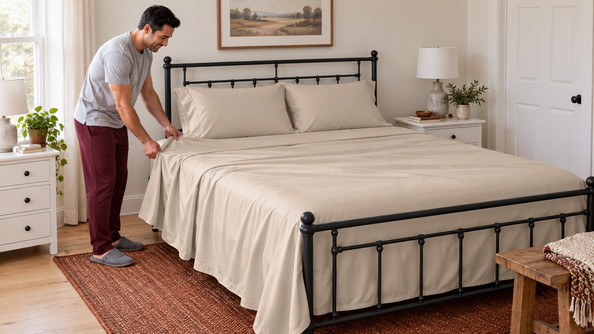 100% Viscose from Bamboo Sheet Set – 300 TC Sateen, Deep Pocket - image 2