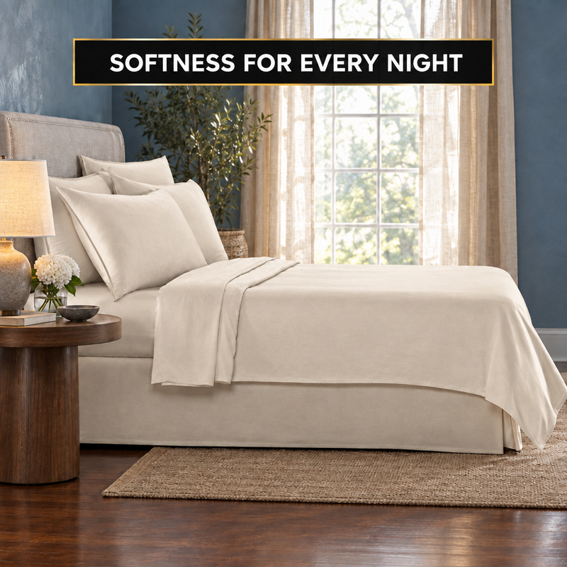 Bamboo Cooling Sheets – 300TC Viscose Sateen Sheet Set - 2